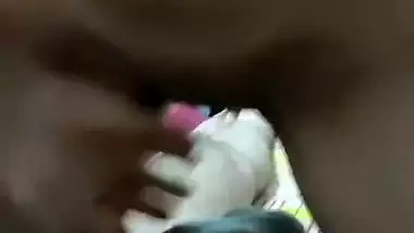 Indian nude babe takes a thick dick in her shaved pussy