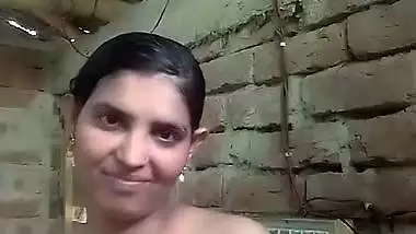 Village girl striptease cute boobs showing for lover