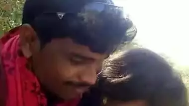 Indian Lover Kissing Outdoor