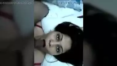 Chubby indian wife alone at home suck dick of her lover