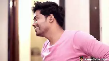 Lover sucks GF’s boobs before his friends in Indian adult series