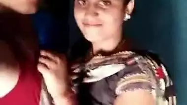 Sexy Indian Bhabhi getting her boobs sucked by Devar