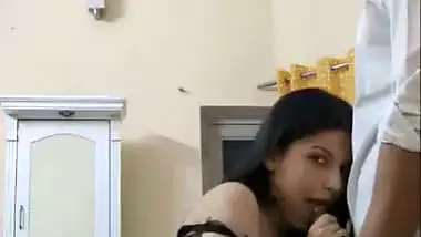 Sexy babe gives an Indian blowjob to her stepbrother