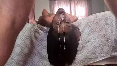 Desi slut hardcore upside-down facefuck | sloppy gagging
