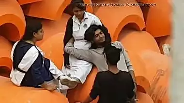 Indian friends chillout in road HOT Moment Caught