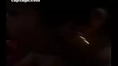 South Indian aunt with hubby extended hot MMS video in bathroom