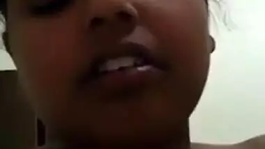 Fatty and naked Indian girl records special porn video for her man