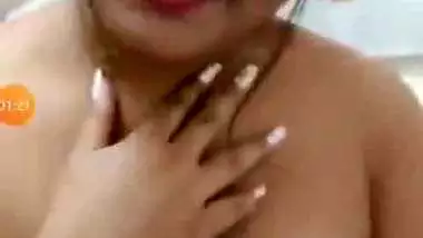 Horny beautiful girl showing her boobs on VC