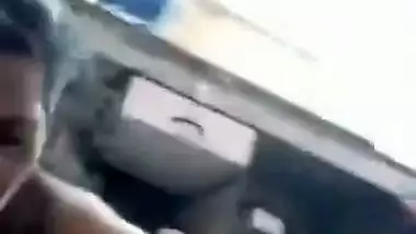 Srilankan girl outdoor sex with boyfriend after boob feed