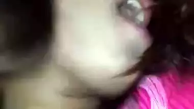 Blonde hair Indian girl boobs show viral MMS