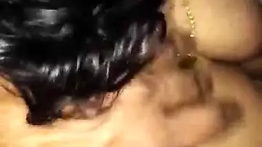 Mature aunty boobies pressed by hubby (semi)