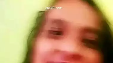 Busty aunty stripping nighty and nude show