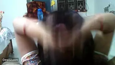 Indian wife long hair hair job