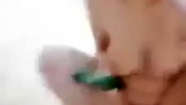 All naked Desi beauty sticks XXX dildo into her super-hairy pussy