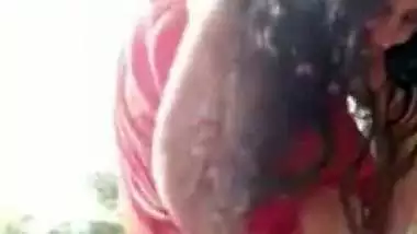 Nude desi Bhabhi bathing outdoors and enjoys video call sex